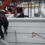 Бетонное перекрытие этажа 1