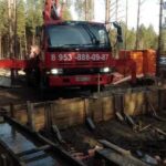 Заливка фундамента бетононасосом