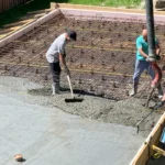 Заливка фундамента бетоном