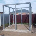 Каркас беседки с плитным фундаментом