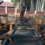 Заливка фундамента бетоном