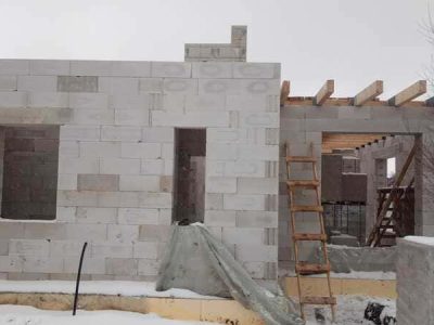 Строительство двухэтажный дома из сибита