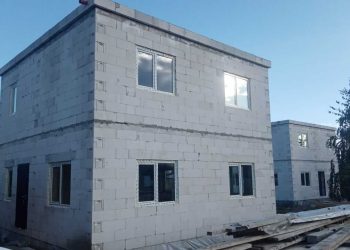 Готовые дома из газобетона с плоской кровлей в СНТ Надежда